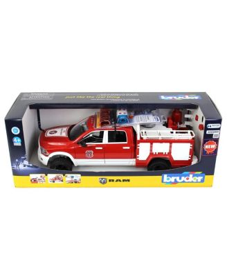  Unisex RAM Fire Service Truck with Light and Sound Module Storage compartments with doors on both sides, rotating water - Ages 11+