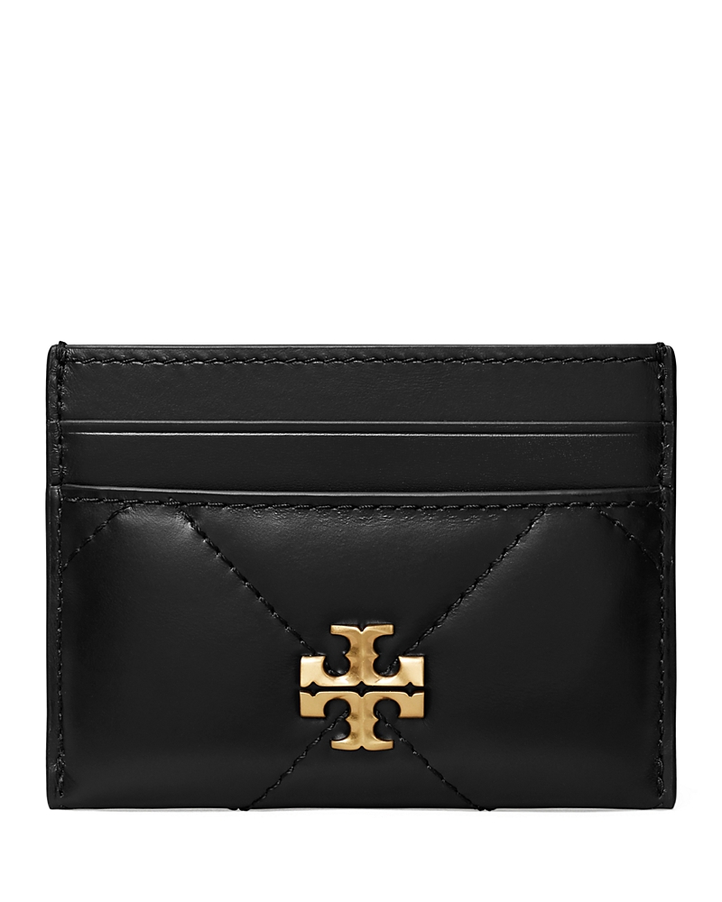 Tory Burch Kira Chevron Diamond Quilt Card Case Black