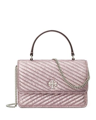 Tory Burch - Kira Metallic Quilted Leather Chain Wallet