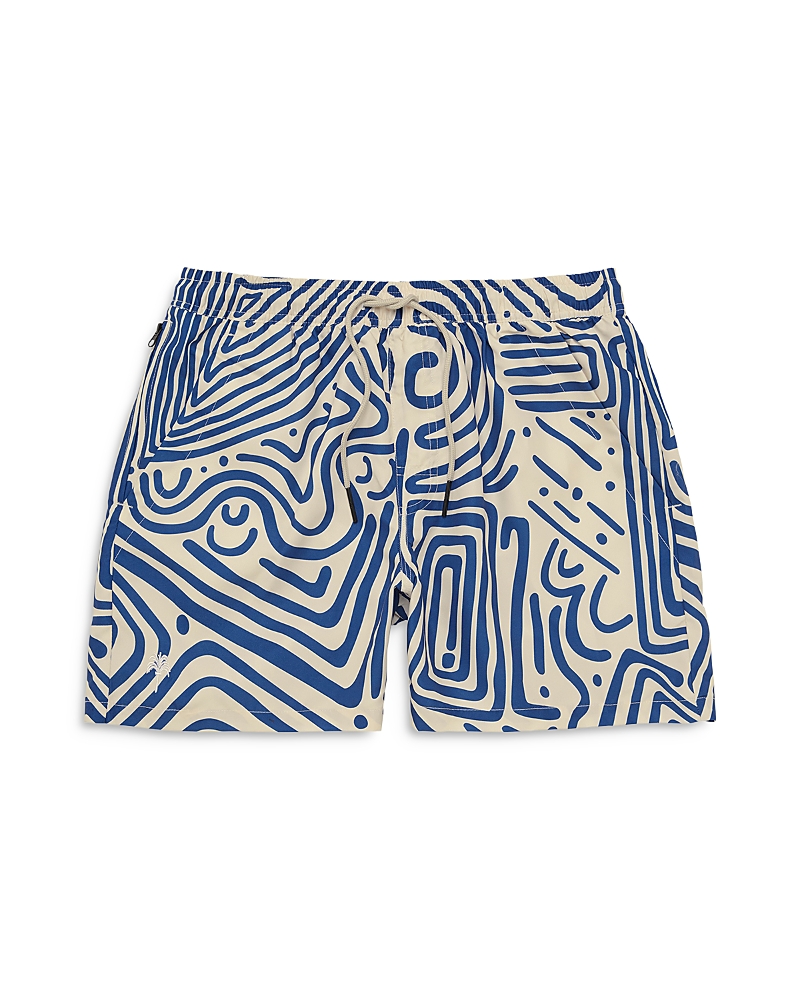 Oas Eldovado Relaxed Staight Fit 4.7 Swim Trunks In Blue