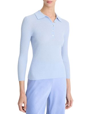 Vince - Cashmere and Mulberry Silk Polo Top