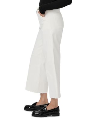 Petites Anessa High Rise Wide Leg Jeans in Tonal Ecru