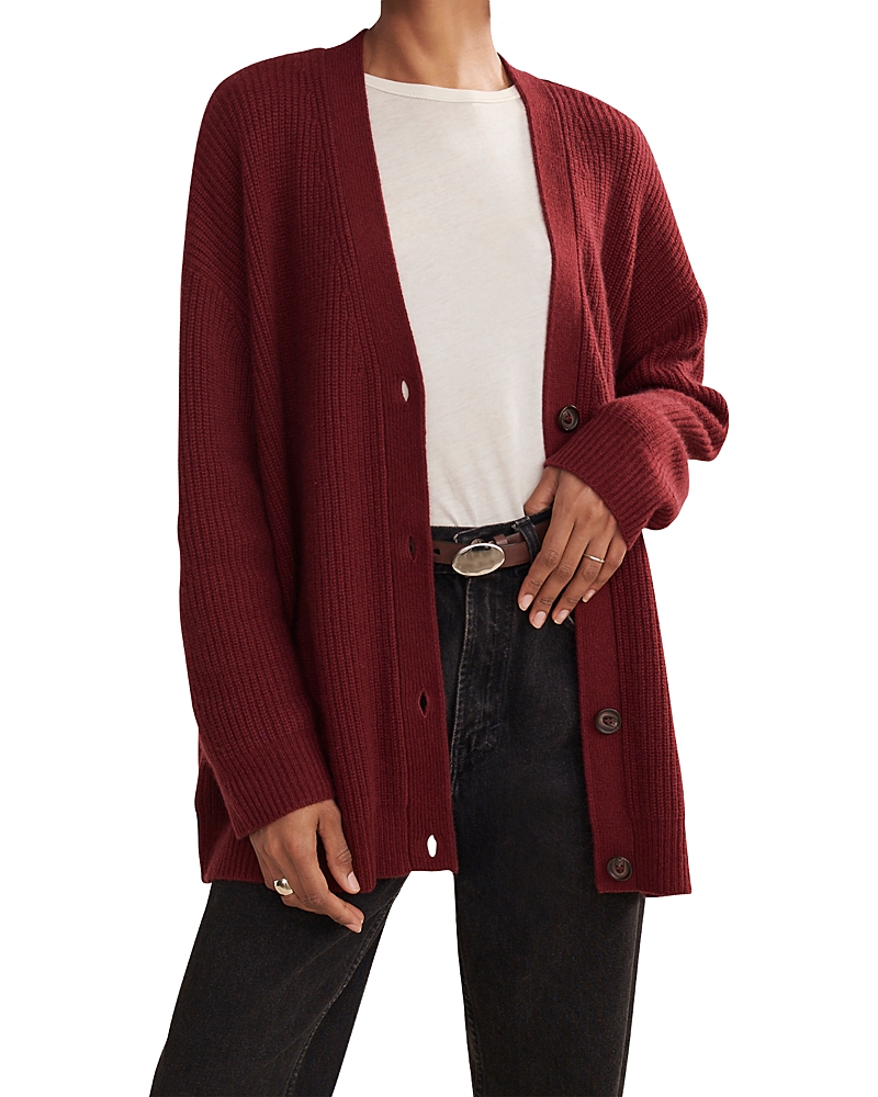 Jenni Kayne Cashmere Cocoon Cardigan In Burgundy