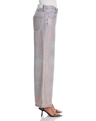 Jaydn High Rise Wide Leg Jeans in Tinsel
