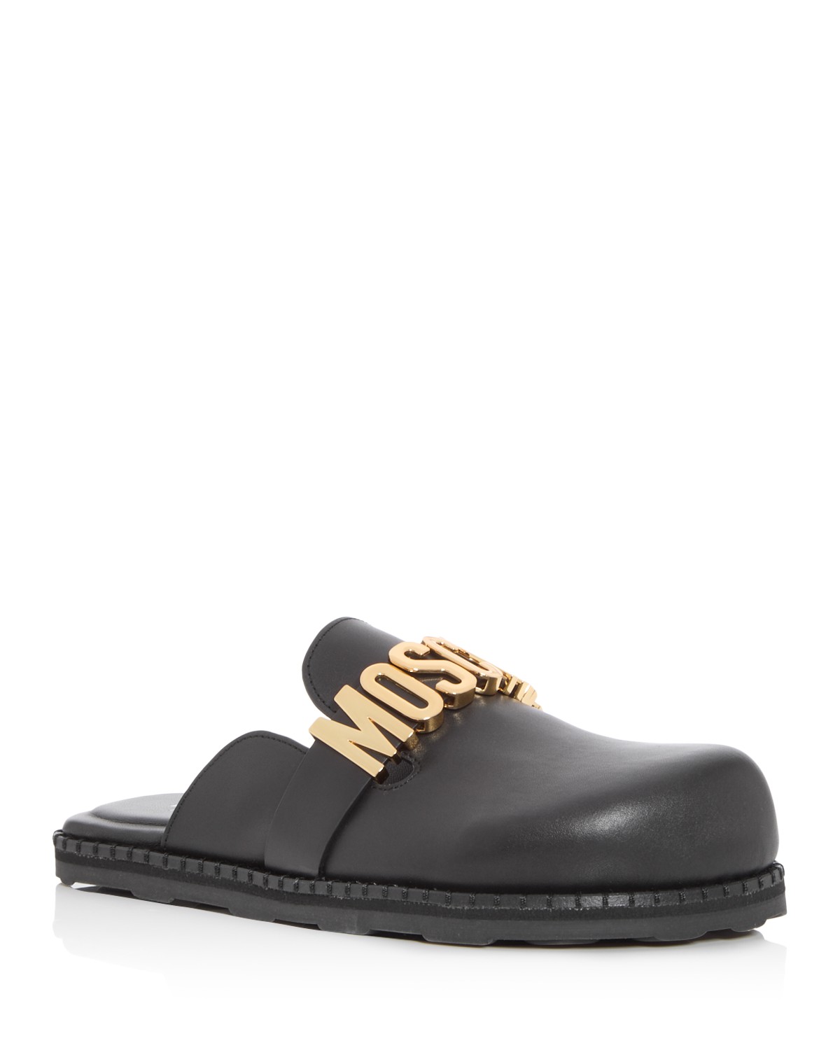 Moschino Women's Logo Mules in Black