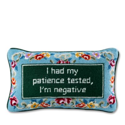 Furbish Studio - Patience Needlepoint Pillow, 15" x 9"