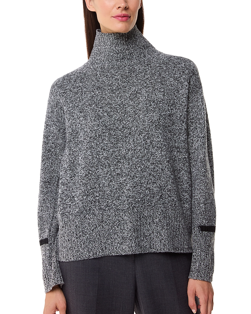 Whistles Wool Fleck Funnel Neck Sweater In Grey Multi