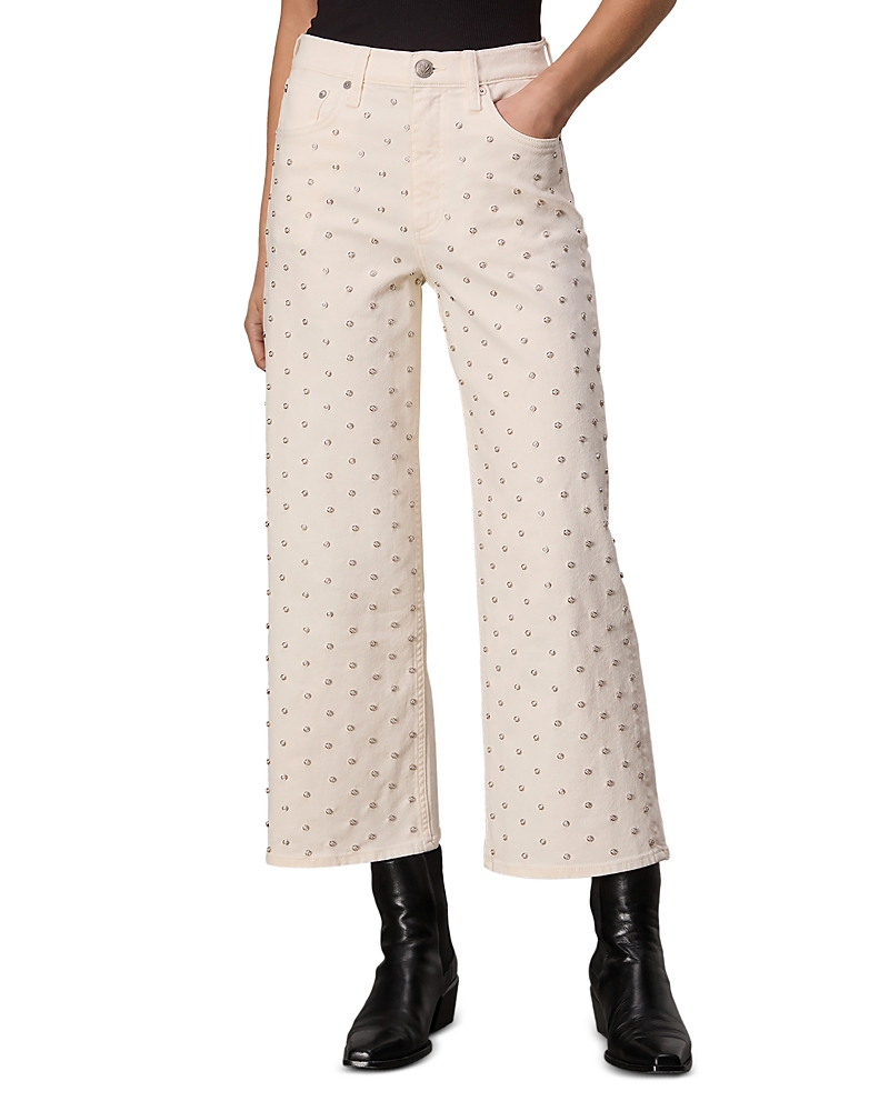 Rag & Bone Andi Embellished High Rise Ankle Jeans In Exru Pearl In Exru Pearl