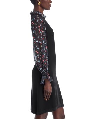 Gracia Sheer Floral Sleeve Dress | Bloomingdale's Women