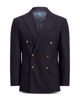 Wool Blend Double Breasted Blazer