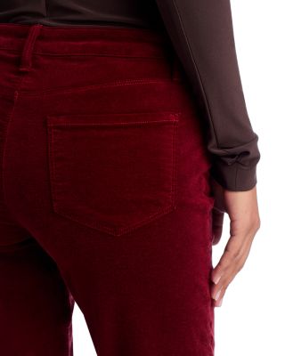 Stevie Velvet High Rise Straight Jeans in Dark Syrah