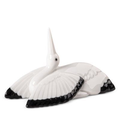 Ermine and Crane Chopsticks Holders with Wooden Chopsticks