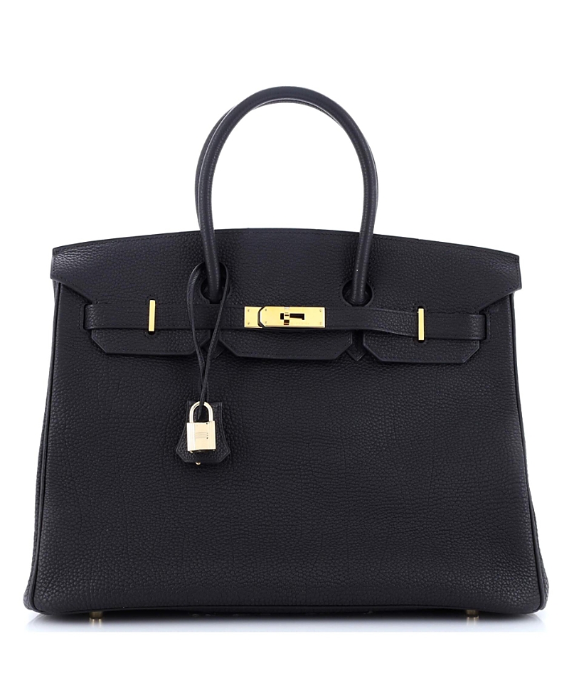 Pre-Owned Hermes Birkin 35 Handbag Black Togo with Gold Hardware