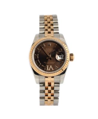 Pre-Owned Rolex - Oyster Perpetual Datejust Automatic Watch in Stainless Steel and Rose Gold with Diamond VI Numeral 31mm