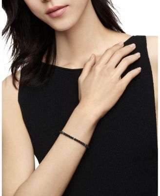 Sterling Silver Spiritual Beads Bracelet with Black Onyx