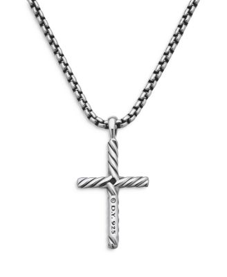 Cable Classics Cross Necklace with Diamond