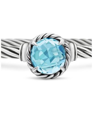 Petite Ch&acirc;telaine &reg; Bracelet in Sterling Silver with Blue Topaz, 3mm