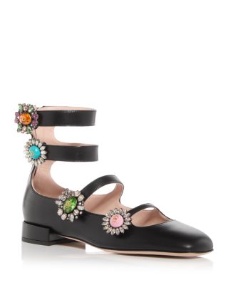 Valentino Garavani - Women's Preshoes Embellished Ballet Flats