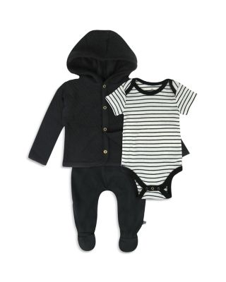 Honest Baby - Unisex Matelasse Hoodie, Pants & Bodysuit Set - Baby