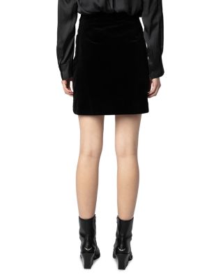 Jinette Velvet Mini Skirt