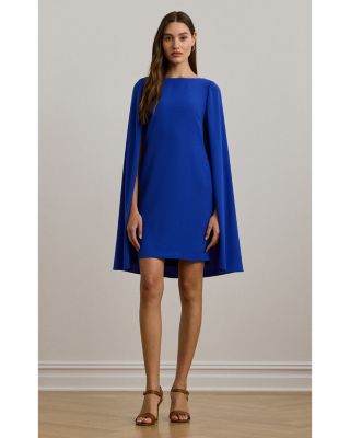 Cape Georgette Cocktail Dress