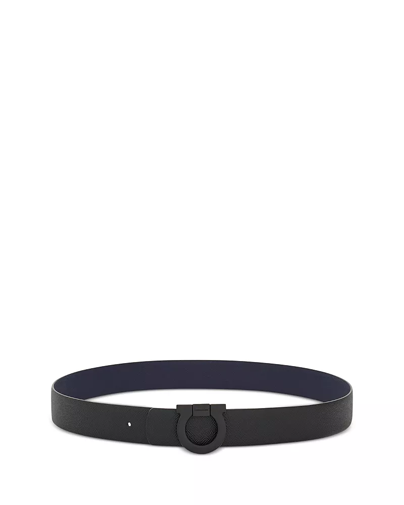 Ferragamo Men's Single Gancini Leather Belt