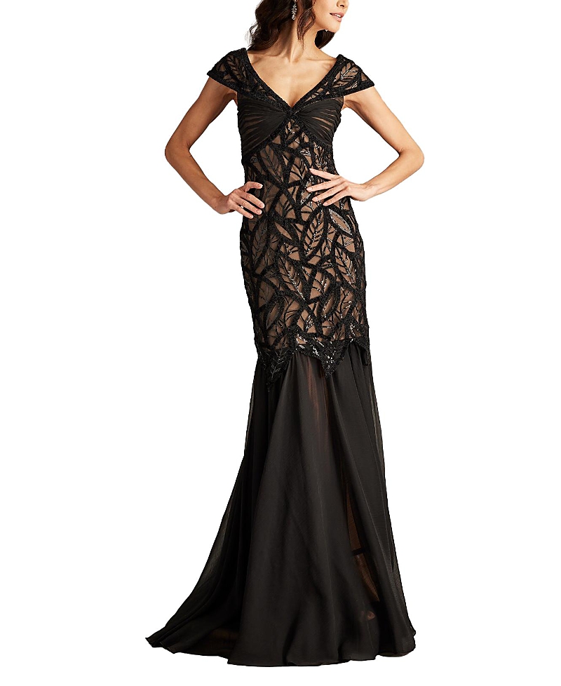Tadashi Shoji Gown In Bk/nd