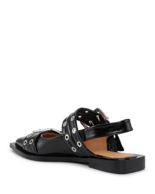 Women's Feminine Buckle Slingback Ballerina Flats