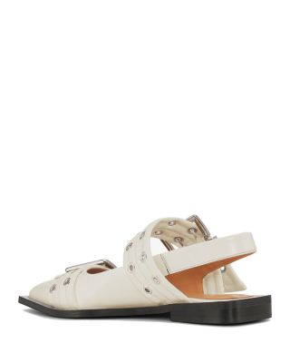 Women's Feminine Buckle Slingback Ballerina Flats