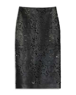Leather Lace Grommet Skirt