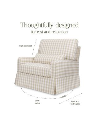Crawford Pillowback Chair and a Half Comfort Swivel Glider
