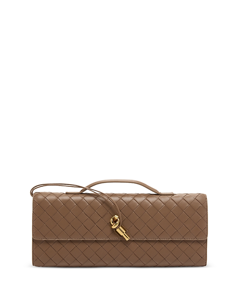 Bottega Veneta Andiamo Intrecciato Leather Clutch