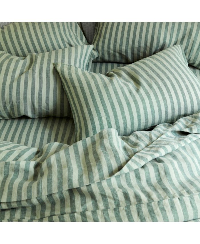 Pembroke Stripe Linen Blend Pillowcases, Square Decorative Pilllow