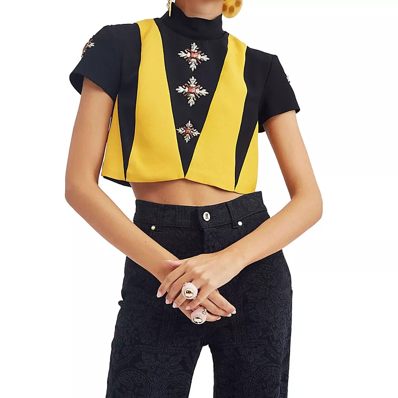 La DoubleJ Harlequin Top Solid Black