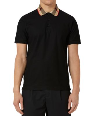 Burberry - Cody Cotton Piqu&eacute; Check Collar Slim Fit Polo Shirt