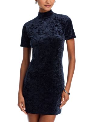 Frame Crushed Velvet Mini Dress