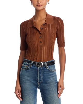 FRAME - Laddered Rib Short Sleeve Polo