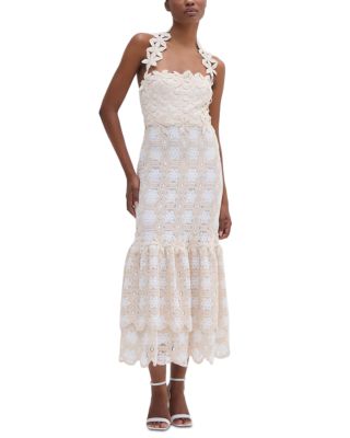 Natural Crocheted Lace Dress