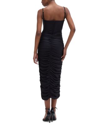 Braided Bodice Midi Dress