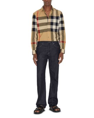 Summerton Cotton Poplin Check Slim Fit Button Down Shirt