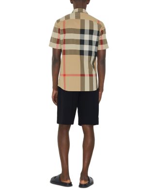 Summerton Cotton Poplin Check Slim Fit Button Down Shirt