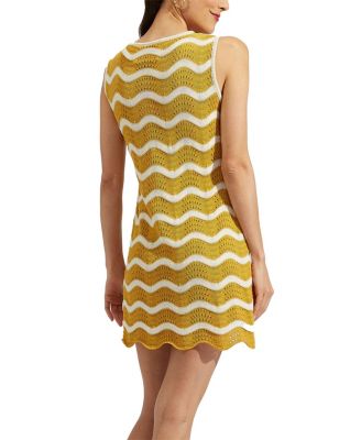  Wavy Mini Dress Avorio / Giallo Ivory
