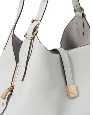 Deco Pebbled Leather Medium Shoulder Bag 