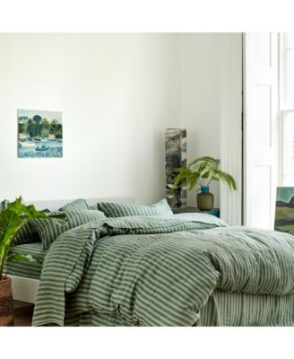 Piglet in Bed - Pembroke Stripe Linen Blend Fitted Sheet, King