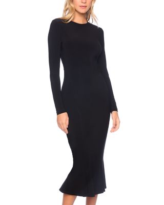 Long Sleeve Trumpet Midi Dress