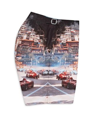 Bulldog Photo Print Quick Dry Tailored Fit Swim Trunks