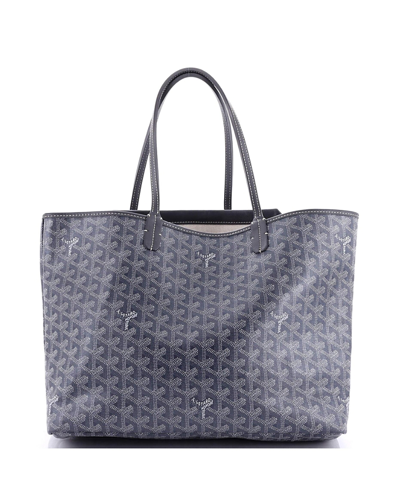Pre-owned Goyard Goyard Gm Saint Louis Tote Coated Canvas In Gray