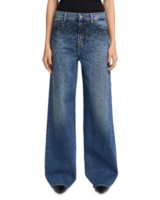 7 For All Mankind - Scout Low Slung Wide Leg Jeans in Candy