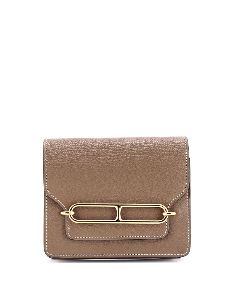 Pre-Owned Hermes Roulis Slim Wallet Chevre Mysore
