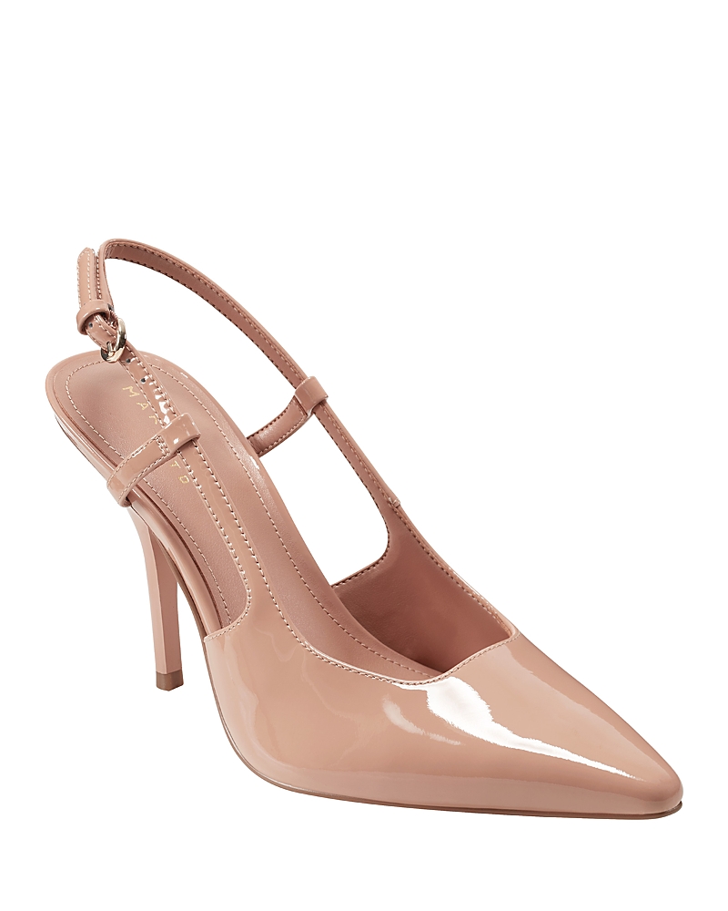 Marc Fisher Ltd Torry Slingback Pointed Toe Pump In Light Natural